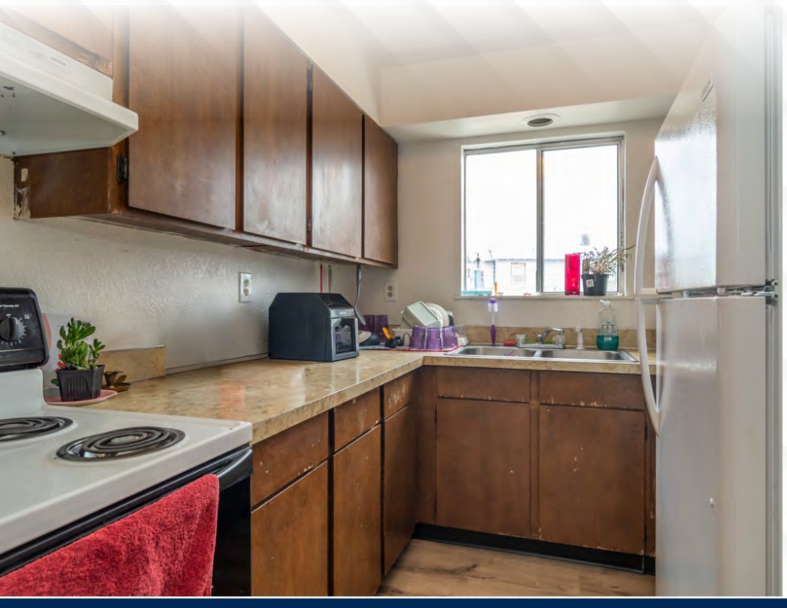 Kitchen with updated cabinetry