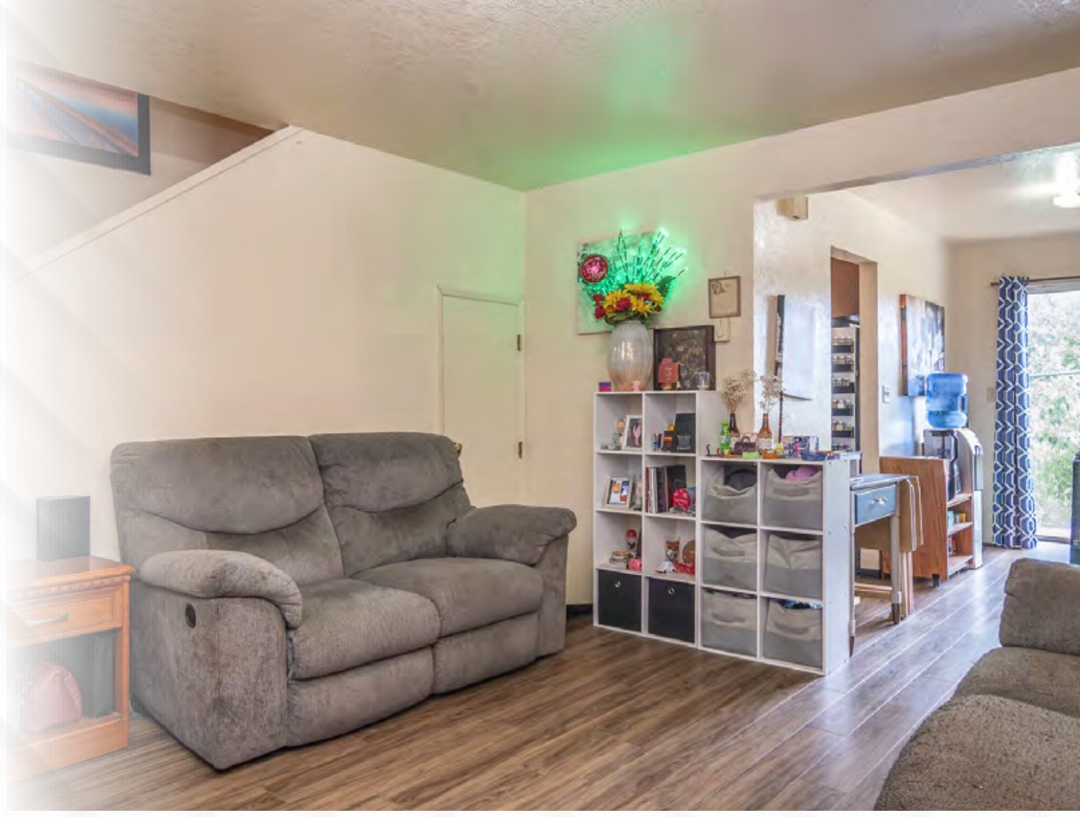Living room with LVP flooring